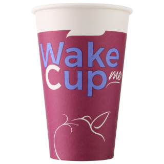 HB80-340-0738 Disposable vending paper cup "Wake Me Cup" 12 oz (300ml)