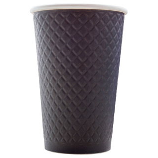 EM90-530-6811 Disposable embossed double-wall paper cup Waffle 16 oz