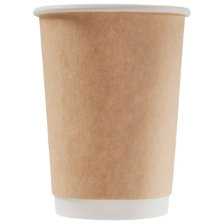 DW90-430-0321 Disposable double-wall paper cup Kraft 12 oz (300 ml)