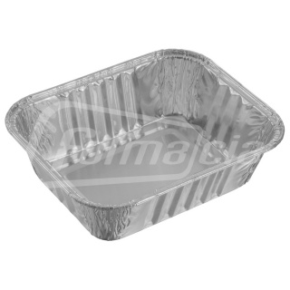 R9G Wrinklewall aluminium container, t125x98, b94x70, h36 mm