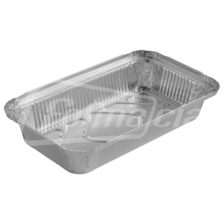R87L Wrinklewall aluminium container, t219x127, b185x94, h33 mm